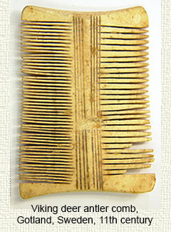 Viking deer antler comb